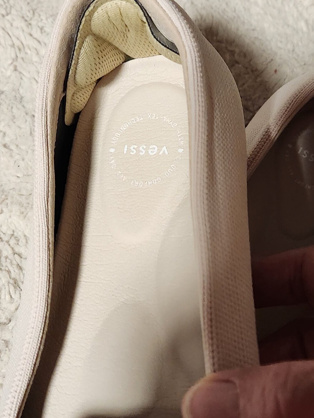 Vessi Market Flat Womens Size 11 Cream Trail Shore Waterproof Loafers EUC - Picture 5 of 12